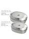 Kivanta Brotdose XL aus 18/8 Edelstahl - Lunchbox mit Clips 2er Set