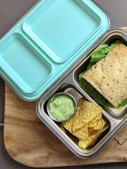 Ecococoon Bento Lunchbox auslaufsicher aus Edelstahl mit 2 F&auml;chern - optionale Wunschgravur