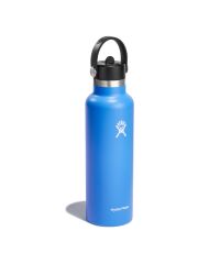 Hydro Flask 21 oz (621 ml) Standard Mouth isolierte Trinkflasche mit Flex Straw Cap - Cascade