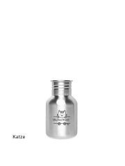 Kivanta 350 ml Edelstahl Trinkflasche (ohne Decke) - Tiere mit Personalisierung (13 Variationen)