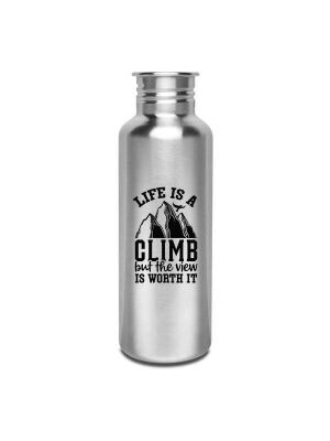 Kivanta 750 ml Edelstahlflasche - Life is a climb