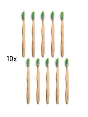 WooBamboo Bambus Zahnbürste - normaler Handgriff,...