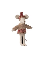 Maileg Mum &amp; Dad Mouse - Pullover &amp; M&uuml;tze (rot)