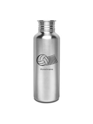 Kivanta 750 ml Edelstahlflasche (ohne Deckel) - Volleyball / mit Personalisierung (3 Variationen)