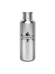 Kivanta 750 ml Edelstahlflasche (ohne Deckel) - Golf / mit Personalisierung (3 Variationen)