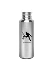 Kivanta 750 ml Edelstahlflasche (ohne Deckel) - Tennis / mit Personalisierung (3 Variationen)