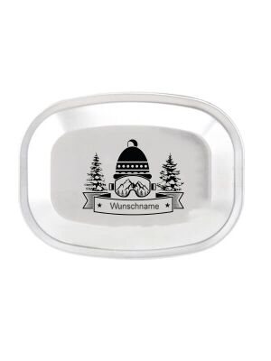 Kivanta Motiv-Deckel für Lunchbox XL - Ski / mit Personalisierung