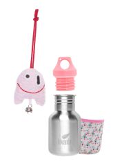 Kivanta Geschenk-Set für Babys 2: 350 ml Trinkflasche + Isolierhüllen & Goodies of Desire