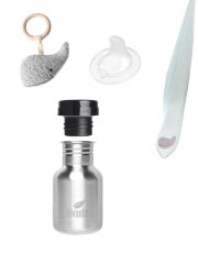 Kivanta Geschenk-Set für Babys 5: 350 ml Trinkflasche & Goodies of Desire