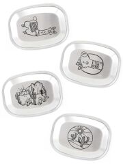 Edelstahl Deckel für Kivanta Lunchbox XL - 4er Set (Alpaka / Lama)