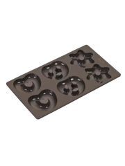 LURCH FlexiForm Mini-Backform Lebkuchen Brezeln, Herzen, Sterne (17 x 30 cm)