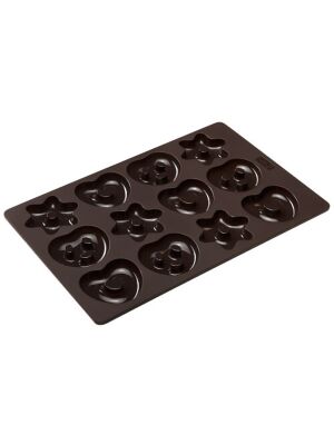 LURCH FlexiForm Mini-Backform Lebkuchen Brezeln, Herzen, Sterne (20 x 30 cm)