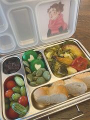 LunchBuddy Lunchbox "Bento Five" mit 5 Fächern inkl. Hülle "Planeten"