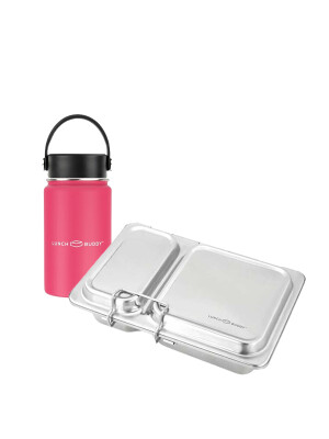 LunchBuddy Lunchbox + Isolierbehälter / 3-teilig (pink)