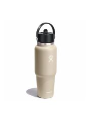 Hydro Flask 32 oz (946 ml) Wide Mouth isolierte &quot;Travel Bottle&quot; mit Flex Straw Cap - Oat