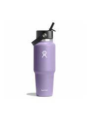 Hydro Flask 32 oz (946 ml) Wide Mouth isolierte &quot;Travel Bottle&quot; mit Flex Straw Cap - Moonshadow