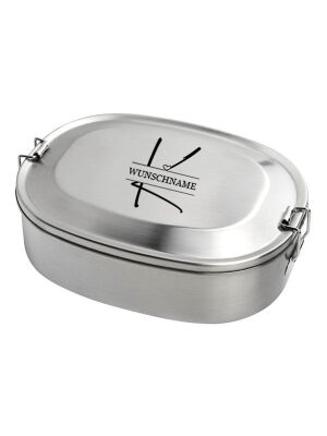 Edelstahl Deckel für Kivanta Lunchbox XL - Monogramm (3)