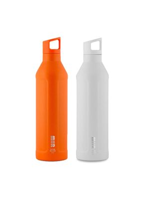 MiiR SPARPAKET "Trinkflasche Slate" / weiß + orange