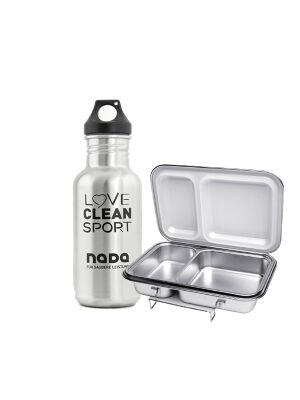 Ecococoon & Kivanta nada SPARPAKET - Trinkflasche + Bentobox