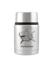 Kivanta Edelstahl Isolierbehälter 450 ml mit Becher - Hai (mit od. ohne Personalisierung)
