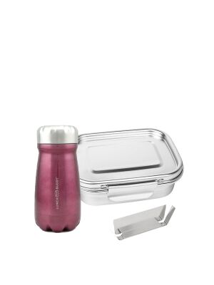 LunchBuddy Wanderer Isolierflasche + "Airtight" Bento-Set / Nr. 03