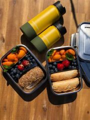 LunchBuddy Wanderer Isolierflasche + &quot;Airtight&quot; Bento-Set / Nr. 03