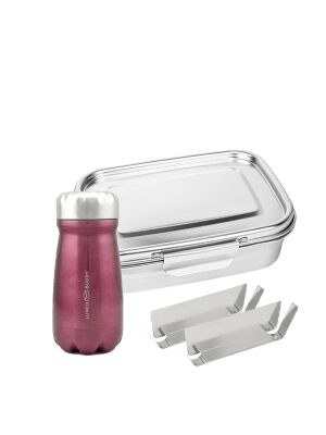 LunchBuddy Wanderer Isolierflasche + "Airtight" Bento-Set / Nr. 05