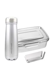 LunchBuddy Wanderer Isolierflasche + &quot;Airtight&quot; Bento-Set / Nr. 08