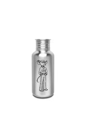 Kivanta 500 ml Edelstahlflasche (ohne Deckel) - Cowboy & Cowgirl Maus (mit o. ohne Personalisierung)