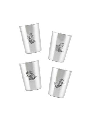 LunchBuddy Edelstahl Becher 300 ml 4er Set - Meerjungfrau