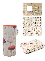LunchBuddy Magnete "5 Stars"& Isolierhülle (750 ml) - Waldpilze
