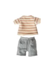 Maileg Hase (Größe 1 / 27 cm) - Shorts und geringeltes Oberteil