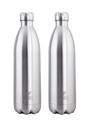 Kivanta Spar-Set: 2 x 1000 ml isolierte Edelstahl Trinkflasche