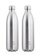 Kivanta Spar-Set: 2 x 1000 ml isolierte Edelstahl Trinkflasche