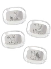 Edelstahl Deckel für Kivanta Lunchbox M 4er Set - Hase