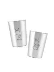 LunchBuddy Edelstahl Trinkbecher-Set - Hase 