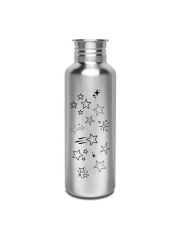 Kivanta 750 ml Edelstahl Trinkflasche "Sterne" / mit od. ohne Wunschgravur