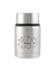 Kivanta Edelstahl Isolierbehälter 450 ml mit Becher - "Sterne" (mit od. ohne Personalisierung)
