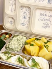 LunchBuddy Lunchbox "Bento Five" - "Sterne" (mit Personalisierung)