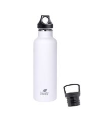 Kivanta 700 ml Isolierflasche (weiß) inkl. Loop Verschluss (schwarz) + GRATIS Infuser Cap 