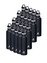 Kivanta Trinkflaschen Set - 20 x 700 ml Isolierflasche (schwarz)