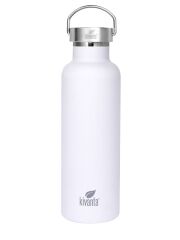 Kivanta 700 ml Isolierflasche (weiß) inkl. Edelstahlverschluss mit Bügel