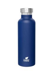 Kivanta 700 ml Isolierflasche (blau) inkl. Edelstahlverschluss mit Bügel