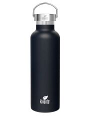 Kivanta 700 ml Isolierflasche (schwarz) inkl. Edelstahlverschluss mit Bügel