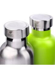 Kivanta 700 ml Isolierflasche (schwarz) inkl. Edelstahlverschluss mit Bügel