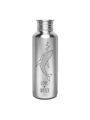 Kivanta 750 ml Edelstahl Trinkflasche LOVE WATER Edition inklusive &quot;Bambus&quot; Edelstahl Deckel matt