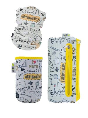Kivanta Schulset-Accessoires: Isolierhülle + Mäppchen + Schal "Mathe"