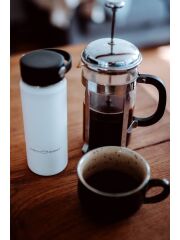 LunchBuddy 530 ml Wide &quot;Kaffee M&quot; Isolierflasche mit Kaffee-Deckel - Sonnengelb